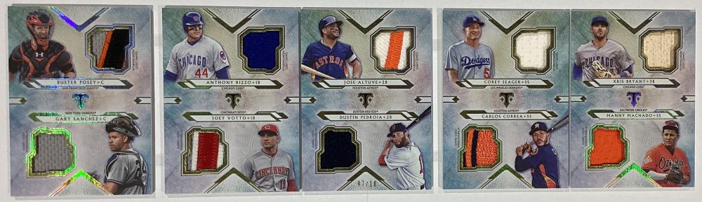 ミントモール MINT 梅田店 2018 TOPPS Triple Threads      J. Altuve  D. Pederoia  C. Seager    M.  Machado