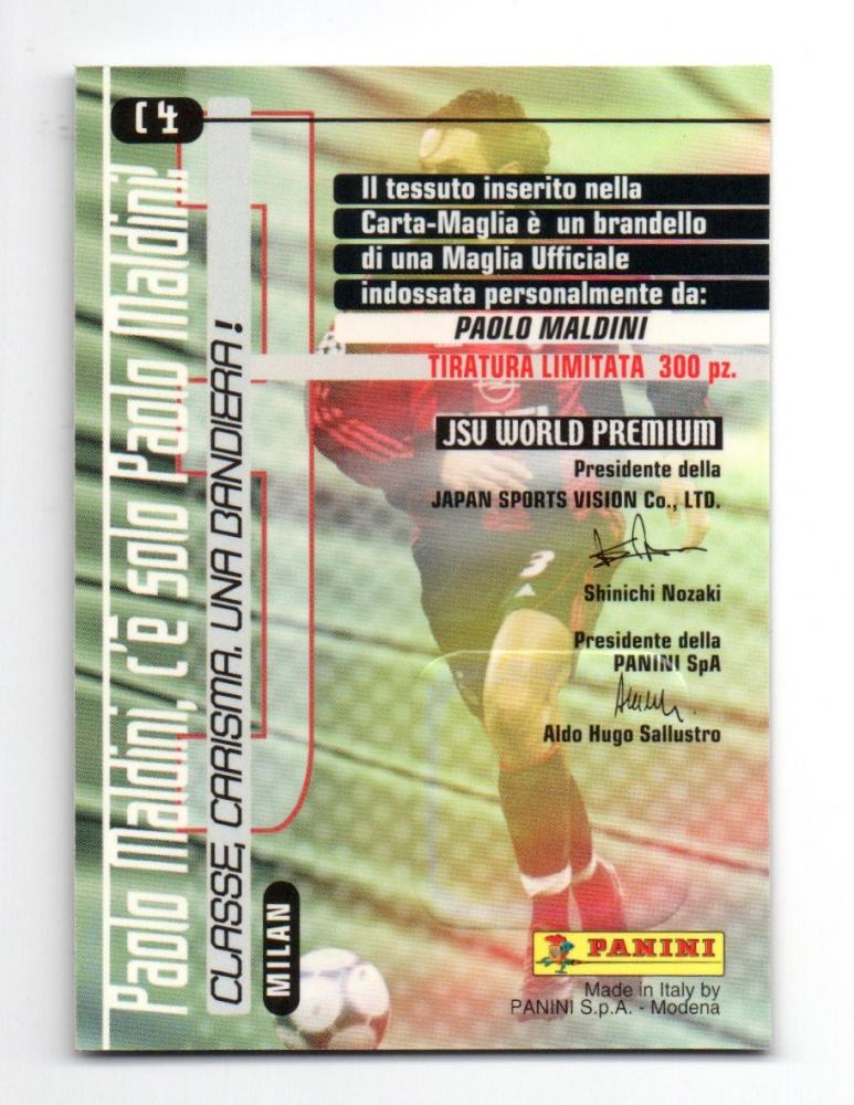 注目ブランドのギフト Calcio Maldini Paolo 01 ジャージカード C4 その他 Labelians Fr