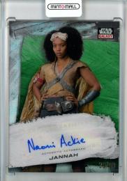 2022 Topps Star Wars Galaxy Naomi Ackie as Jannah Green Refractor Autographs【26/99】