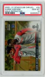2020-21 Topps Stadium Chrome UCL  Karim Adeyemi 【PSA 10】 Gold Refractor RC 17/50