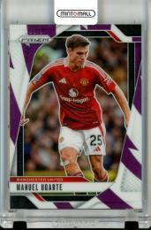 2024-25 Panini Prizm Premier League Manuel Ugarte Base  Purple and White Stripes Prizms Parallel【29/92】 Manchester United