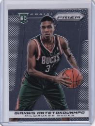 2013-14 Panini Prizm Milwaukee Bucks Giannis Antetokounmpo Base #290 RC