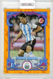 Carte Sportive Topps Fileteado Javier Saviola - Édition Orange 01/25, Argentine, 2022-23 - État Near Mint