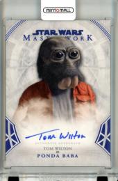 2018 Topps Star Wars Masterwork Tom Wilton as Ponda Baba #A-TW Autographs Blue Foil【71/99】