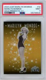 2024 LEAF Marilyn Monroe Icons Collection Marilyn Monroe Prismatic Gold #32【1/1】 movie【PSA9】