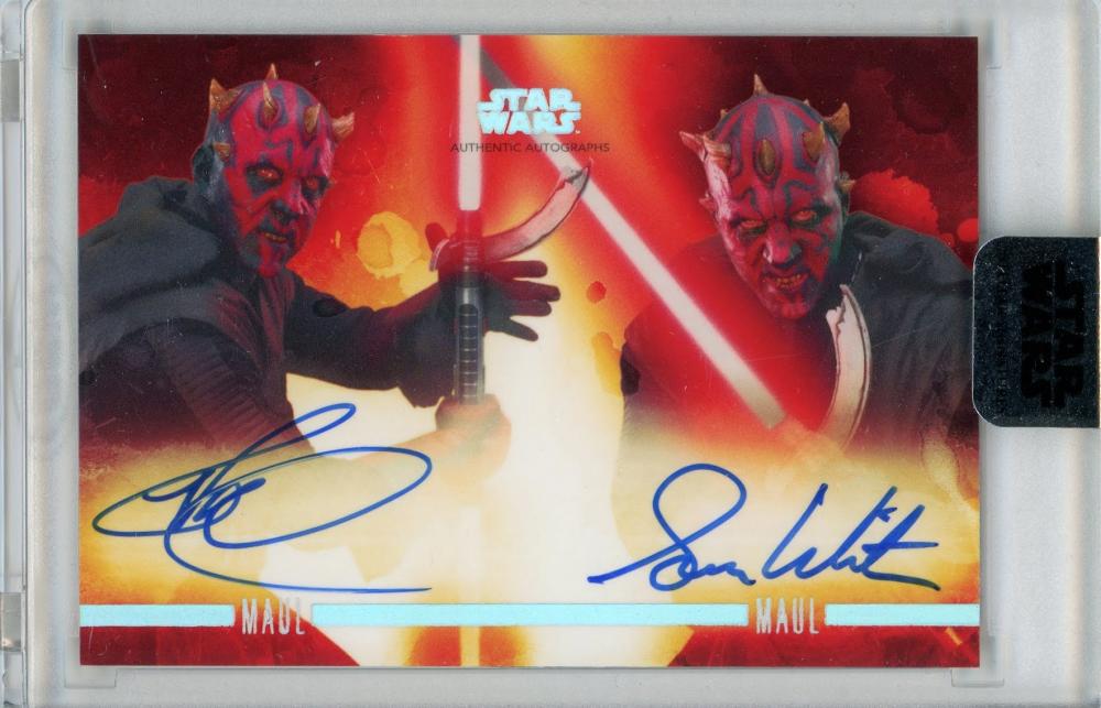 2019 TOPPS Star Wars Stellar Signatures Maul Ray Park Sam Witwer Dual Autograph 25枚限定 /19