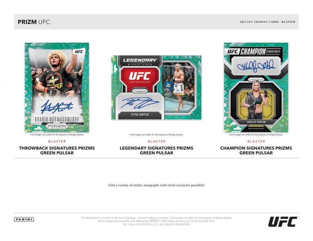 2023 PANINI PRIZM UFC 直筆サインカードなど大量セット