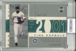 2002 Upper Deck Honor Roll Ichiro Time Capsule Game Jersey Seattle Mariners