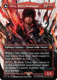 MTG イフリートのドミナント、クライヴ　ボーダーレスfoil 日本語版 MTG 日本語 ボーダーレスFOIL イフリートのドミナント、クライヴ