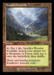 MTG 樹木茂る山麓　foil Foil】《樹木茂る山麓/Wooded Foothills》[ONS] 土地R | 日本最大級