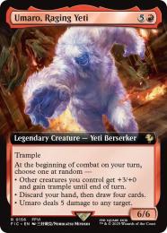 MTG 稀少 怒りの雪男、ウーマロ 日本語 拡張アート FOIL 拡張アート版】マジックザギャザリング FIC JP 0156 怒りの雪男
