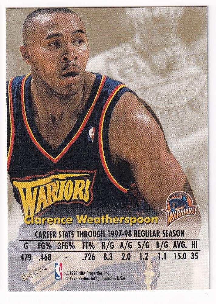 ミントモール Mint 新宿店 1998 99 Skybox Premium Autographics Clarence Weatherspoon Golden State Warriors
