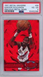 1997-98 Metal Universe #59 Precious Metal Gems / Hakeem Olajuwon 【038/100:PSA4】