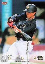 【未使用】オリックス・バファローズ　ブルーウェーブ復刻ユニ　小田裕也 Ｌ 小田裕也 #もう一人のヒーロー #見事なバックホーム #試合を