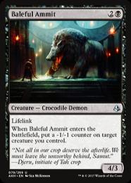 【AKH】【ENG】【Foil】《悪意のアムムト/Baleful Ammit》