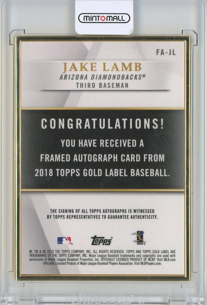 ミントモール / MINT 広島店 / 2018 TOPPS GOLD LABEL BASEBALL BOX Autographs Jake Lamb