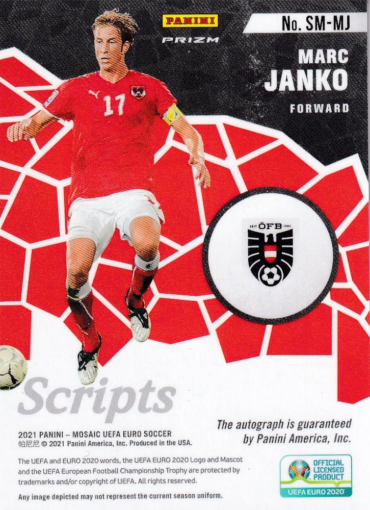ミントモール Mint 浦和店 21 Panini Mosaic Uefa Euro Austria Marc Janko Euro Scripts Mosaic