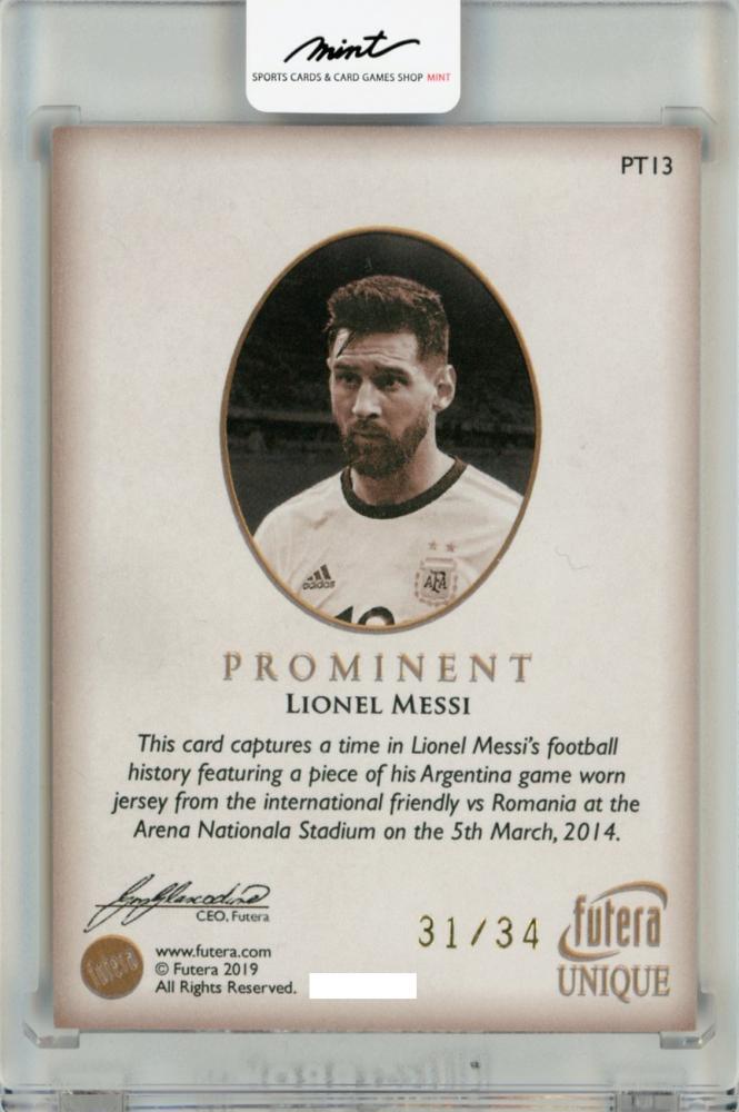 ミントモール / MINT 福岡店 / 2019 Futera Unique Lionel Messi PROMINENT Game Used Memorabilia Jersey Card