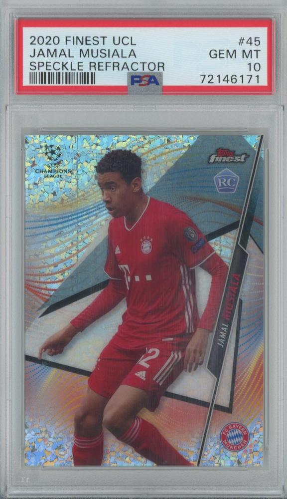 2020 Topps Finest UEFA Jamal Musiala Speckle Refractor #45 RC /175 