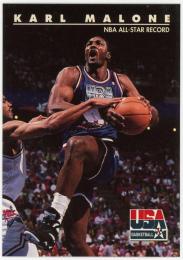 1992 SkyBox USA #52 Karl Malone/NBA All-Star Record