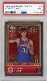 2024 TOPPS Chrome McDonald's All American Cooper Flagg #78【PSA9】 EAST