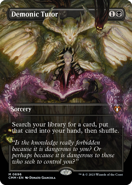 mtg 悪魔の教示者　Demonic Tutor　エッチングfoil