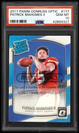 2017 Donruss Optic #177 Patrick Mahomes II RR RC【PSA GEM MT 10】