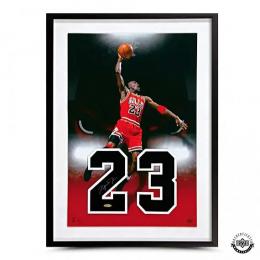 t*7様 UPPER DECK マイケルジョーダン　直筆サイン入りユニフォーム 直筆サイン入り】マイケルジョーダン 額入り Mitchell & Ness