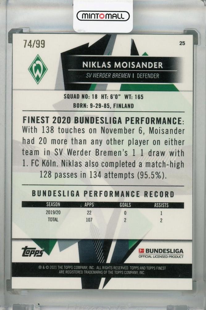 ミントモール / MINT 浦和店 / 202021 Topps Finest Bundesliga SV WERDER BREMEN
