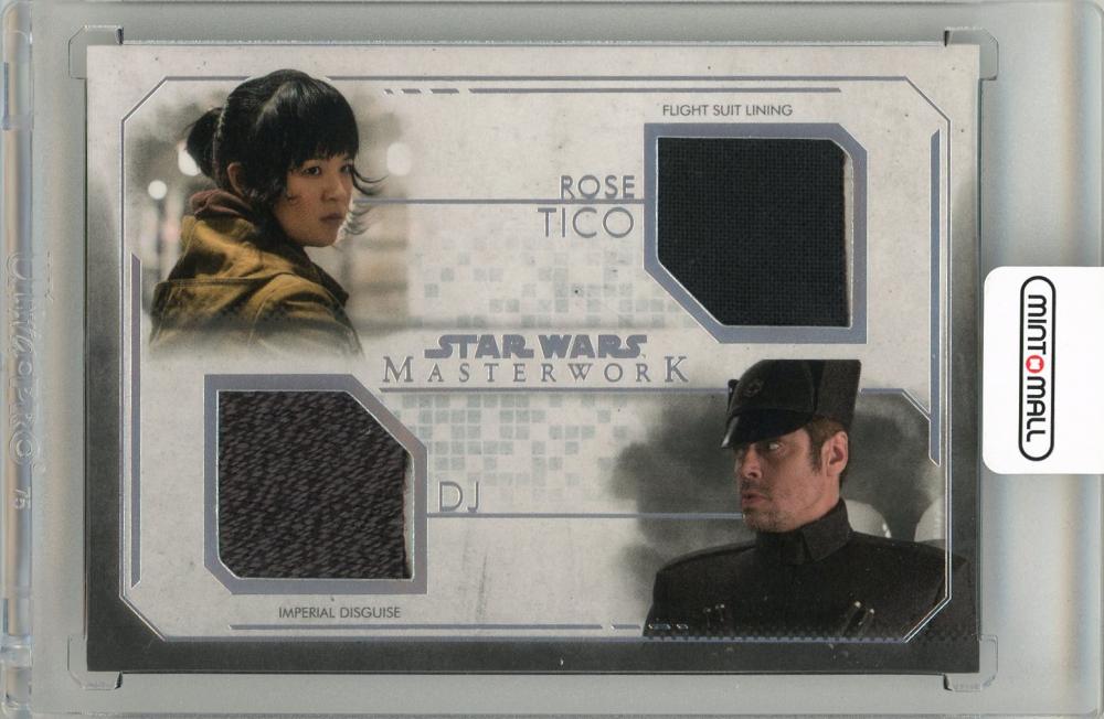 2021 Topps Star Wars Masterwork Rose Tico(Kelly Marie Tran)/DJ(Benicio del Toro) swatch embedded【47/50】