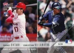 2018 TOPPS NOW #159 Shohei Ohtani 【英語版】NAMED AL AND NL ROOKIES OF THE MONTH(2018年5月2日 大谷翔平 & クリスチャン・ビヤヌエバ 4月・月間新人賞) RC