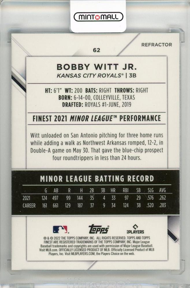 thumbnail interactive-video image 1 of 2025 Topps Series 1 Base Card #100 Bobby Witt Jr. - Kansas City Royals MLB Baseball (Near Mint) 1 of 5