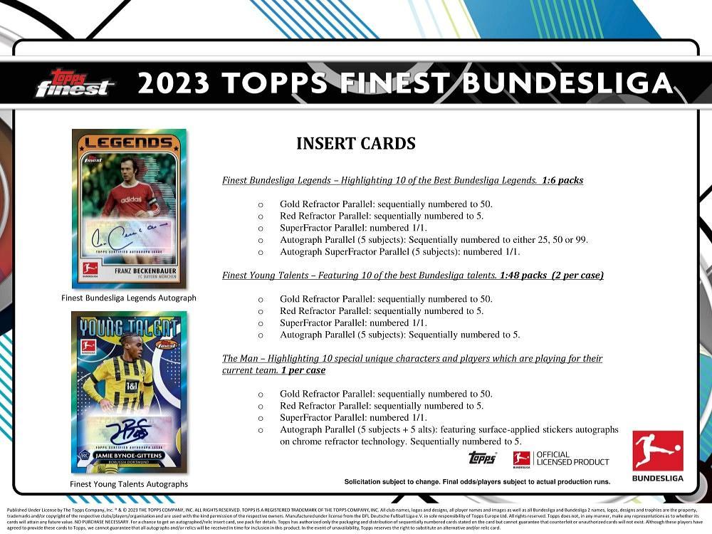 ミントモール / MINT-WEB店 / SOCCER 2022-23 TOPPS FINEST BUNDESLIGA ...