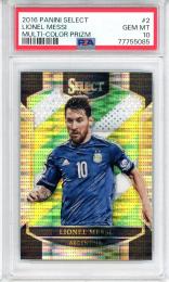 【PSA10】 2016-17 Panini Select Argentina Lionel Messi Base Multi Color Prizm