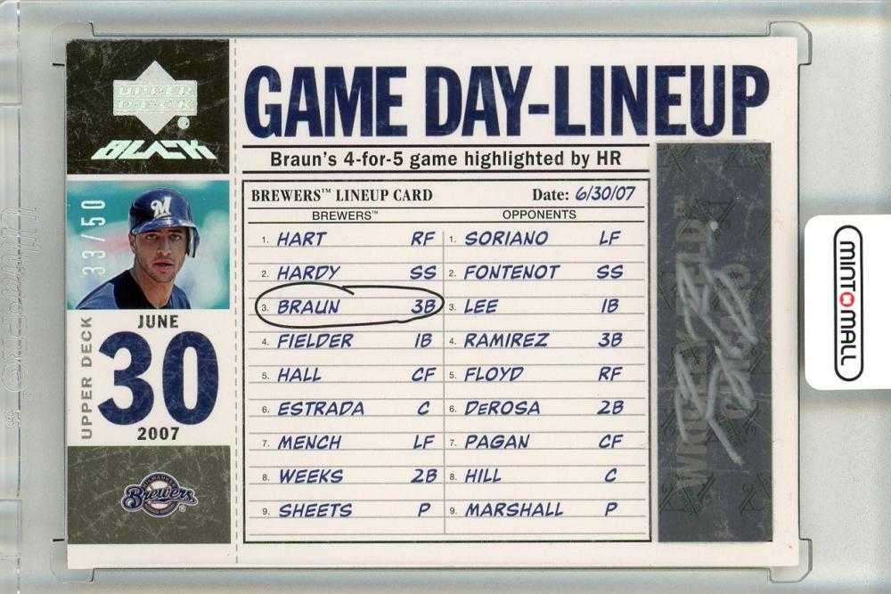 ミントモール / MINT 立川店 / 2007 UPPER DECK BLACK BASEBALL Milwaukee Brewers ...