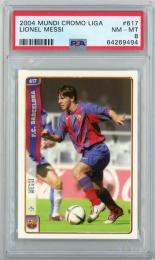 2004-05 Mundicromo Las fichas de la Liga  Lionel Messi #617 [PSA8]