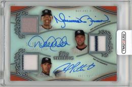 2021 TOPPS STERLING Sterling Sets Triple Relic Autographs Red / Mariano Rivera / Derek Jeter / Andy Pettitte New York Yankees 【5/5】