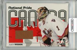 2006 IN THE GAME National Pride  Justin Pogge Game Used Jersey