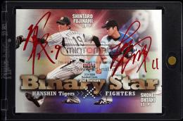 2014 BBM 2nd Version BS4 大谷翔平&藤浪晋太郎 Binary Stars 赤箔サイン版【23/25】