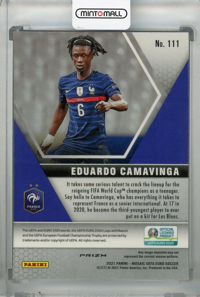 Carte Eduardo Camavinga Stade Rennais – Panini Foot 2020-21 – Gradée MTG 9 (Mint)