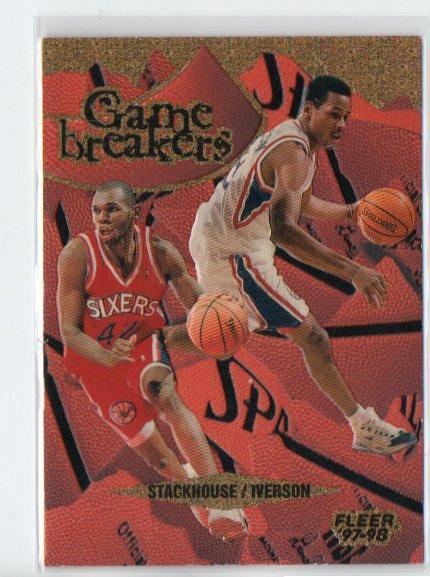 1996-97 FLEER Jerry Stackhouse/Allen Iverson Game Breakers #8 - Picture 1 of 1