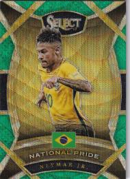 2016-17 Panini Select Brazil Neymar Jr National Pride Greenパラレル版 4/5