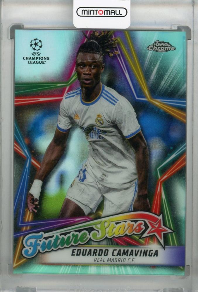 TOPPS FINEST UEFA 2023-24 Eduardo Camavinga /199 Réfracteur Simmer