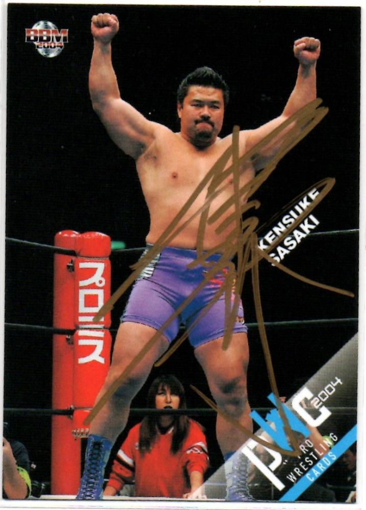 ミントモール Mint Lab Tokyo 04 m Pro Wrestling 佐々木健介 直筆サインカード 19 1