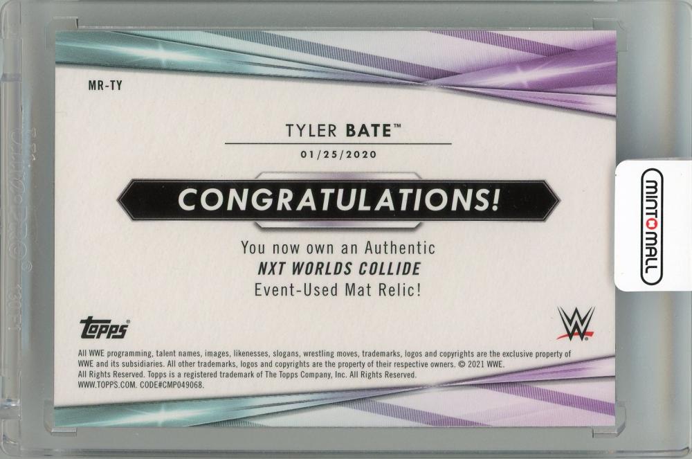 ミントモール / MINT 新宿店 / 2021 TOPPS WWE Mat Relics Aqua Tyler Bate 【133/299】