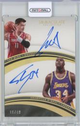 2016-17 Panini Immaculate Collection  Shaquille O'Neal / Yao Ming Dual Autographs 16/49