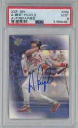 2001 Upper deck SPx Young Stars Autographed Albert Pujols 1045/1500 【PSA9】