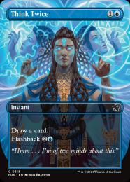 MTG 熟慮 フラクチャー foil ファウンデーション ③ フラクチャー・Foil】(435)□ショーケース□《熟慮/Think Twice》[FDN
