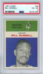 1961 FLEER  Bill Russell #38 (PSA4 VG-EX)