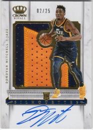 2017-18 Panini Crown Royal  Donovan Mitchell Patch Autographs 02/25